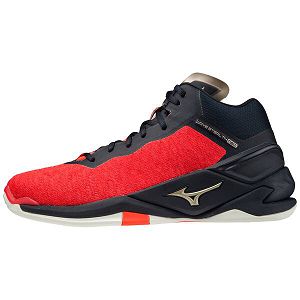 Zapatillas Balonmano Mizuno Wave Stealth Neo Mid Hombre Rojos/Negros/Dorados | Mexico-793582